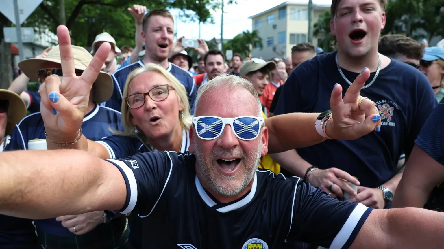 Reuters Scotland fans in Miami