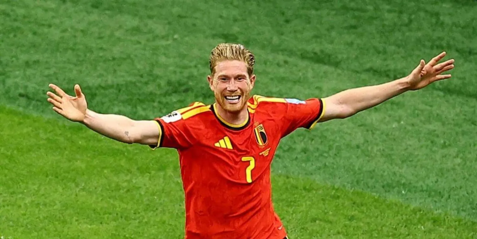 Belgium's Kevin De Bruyne celebrates scoring against New Zealand at the World Cup