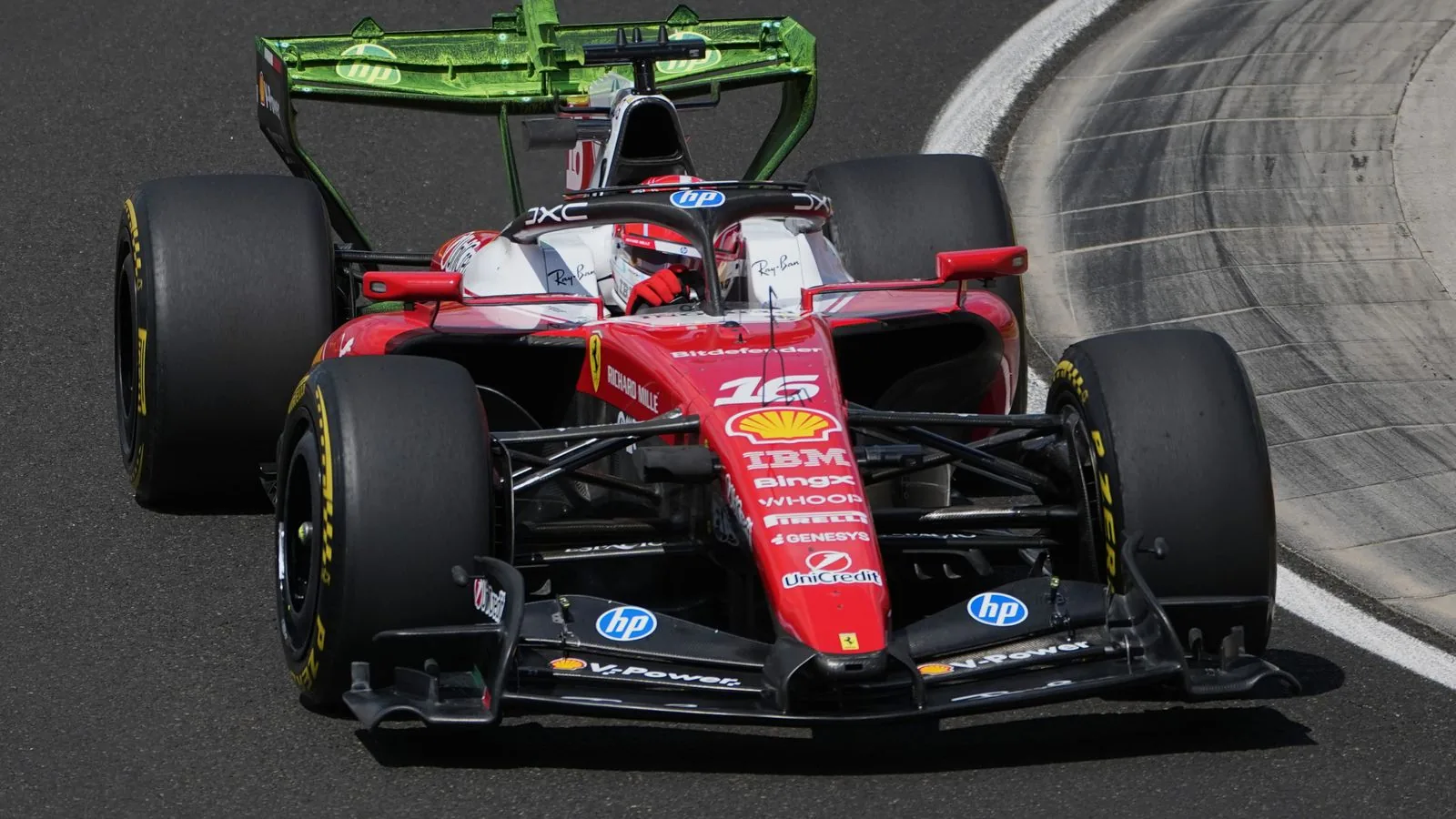 Leclerc leads Verstappen in Hungary FP1 before Ferrari issue