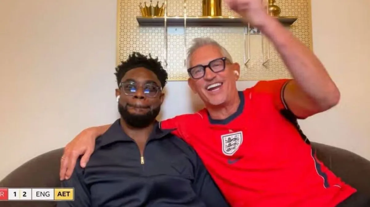 Mark Chapman makes Gary Lineker joke live on-air during England v Argentina coverage