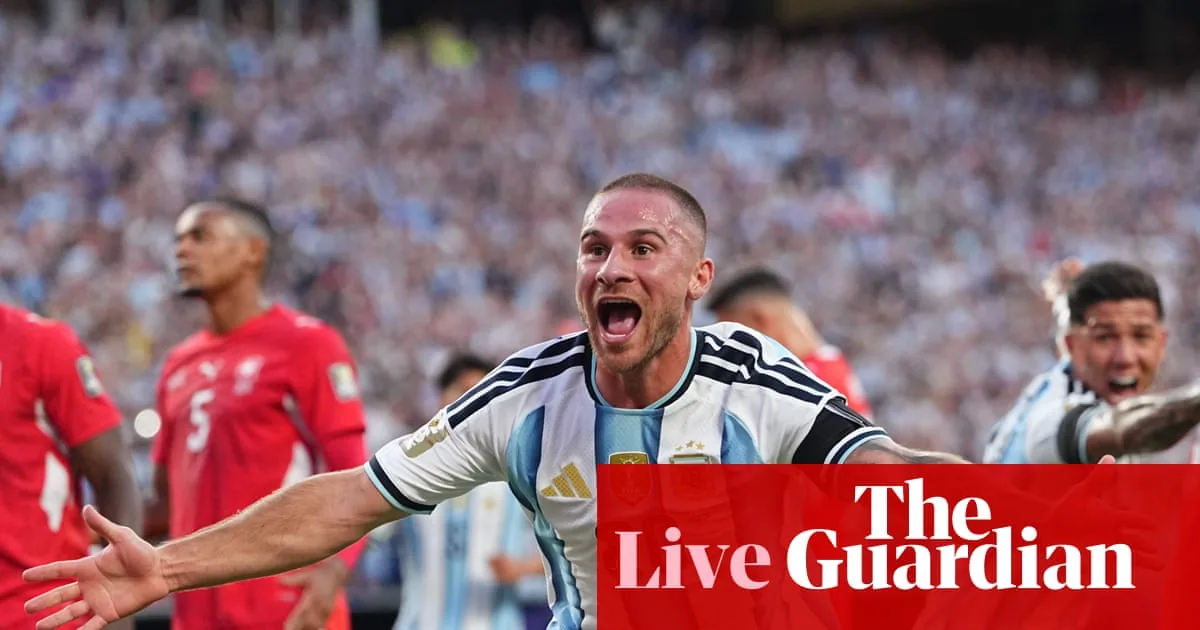 Argentina v Switzerland: World Cup 2026 quarter-final – live