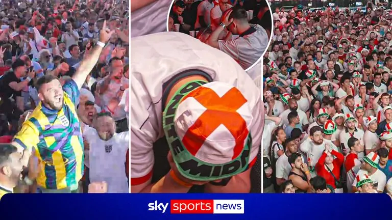 England fans react to defeat.