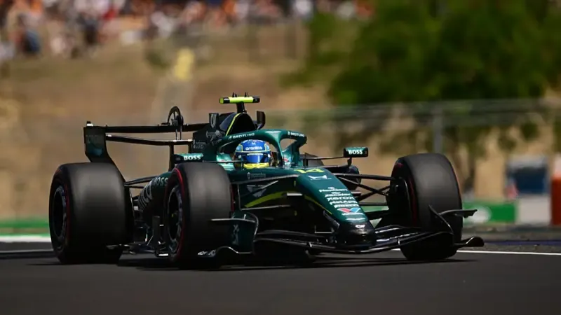 Fernando Alonso on track